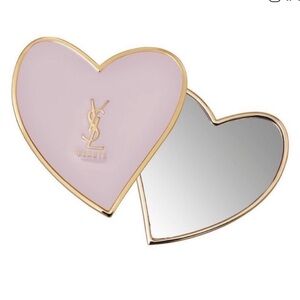 Yves Saint Laurent Pink and Gold Heart Compact Mirror